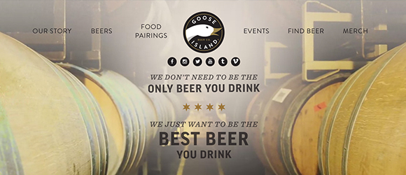 Goose Island website home page